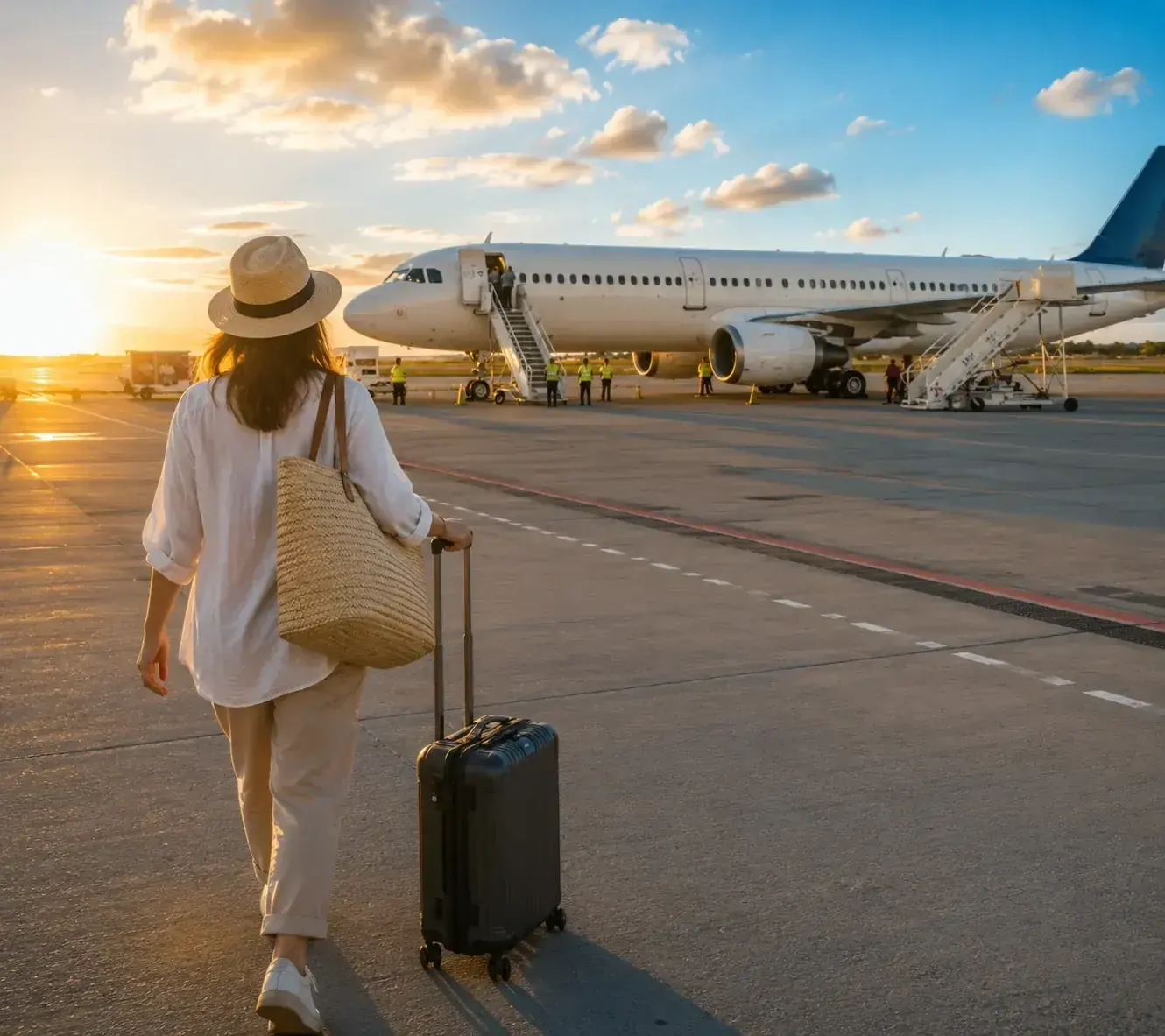 Traveller arriving for destination services
